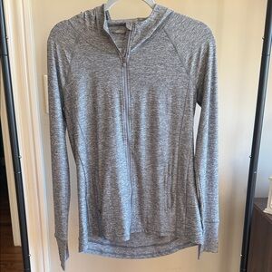 Athleta Heather Gray Zip-Up Jacket